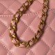 Replica Perfetta Borsa Chanel Flap 25K AS5813 AS5814 Manico con diamanti smerigliati Rosa Imitazioni Fake