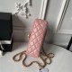 Replica Perfetta Borsa Chanel Flap 25K AS5813 AS5814 Manico con diamanti smerigliati Rosa Imitazioni Fake