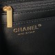 Replica Perfetta Borse Chanel Flap 25K AS5813 AS5814 Manico con diamanti smerigliati Nero Imitazioni Fake