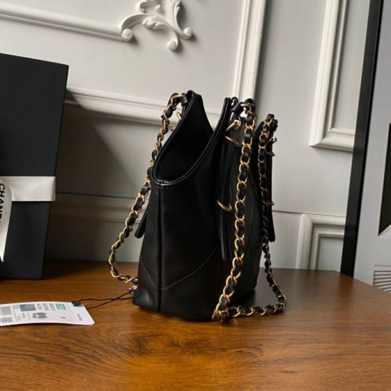 Replica Perfetta Borsa shopping piccola Chanel AS6015 Nero Imitazioni Fake