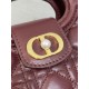 Replica Perfetta Borsa Dior Jolie Top Handle Mini Cannage Chain bordeaux Imitazioni Fake