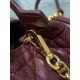 Replica Perfetta Borsa Dior Jolie Top Handle Mini Cannage Chain bordeaux Imitazioni Fake