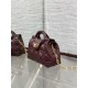 Replica Perfetta Borsa Dior Jolie Top Handle Mini Cannage Chain bordeaux Imitazioni Fake