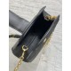 Replica Perfetta Borsa a mano Dior Jolie Top Handle Mini Chain nera Imitazioni Fake
