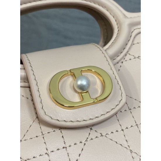 Replica Perfetta Borsa a mano Dior Jolie Top Handle Mini Chain rosa Imitazioni Fake