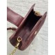 Replica Perfetta Borsa a mano Dior Jolie Top Handle Mini Chain bordeaux Imitazioni Fake