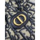 Replica Perfetta Borsa a secchiello Dior 30 Montaigne Mini Dior Oblique jacquard con coulisse Blu Imitazioni Fake