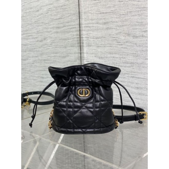 Replica Perfetta Borsa a secchiello Dior 30 Montaigne Mini Nero Imitazioni Fake