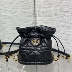 Replica Perfetta Borsa a secchiello Dior 30 Montaigne Mini Nero Imitazioni Fake