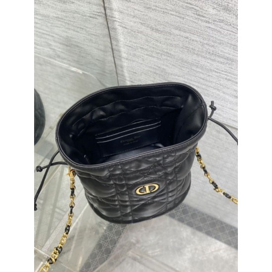 Replica Perfetta Borsa a secchiello Dior 30 Montaigne Mini Nero Imitazioni Fake