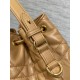Replica Perfetta Dior piccola borsa a secchiello Dior Caro Latte Macrocannage Marrone Imitazioni Fake