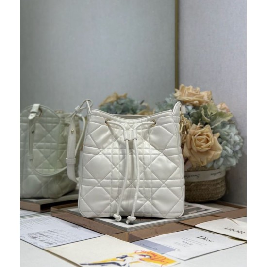 Replica Perfetta Borsa Dior D-Motion con cintura in pelle di agnello taglia 163 microchip bianca Imitazioni Fake