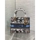 Replica Perfetta Borsa Dior Medium Lady D-Lite con ricamo Constellation Blu/Bianco Imitazioni Fake