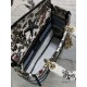 Replica Perfetta Borsa Dior Medium Lady D-Lite con ricamo Constellation Blu/Bianco Imitazioni Fake