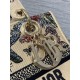 Replica Perfetta Borsa Dior Canvas Cabinet De Curiosites ricamata Lady D-Lite media beige Imitazioni Fake