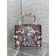Replica Perfetta Borsa Dior Lady D-Lite media con ricamo floreale multicolore Imitazioni Fake