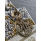 Replica Perfetta Borsa Christian Dior Medium Lady D-Lite con motivo ricamato latte  Imitazioni Fake