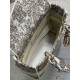 Replica Perfetta Borsa Christian Dior Medium Lady D-Lite con motivo ricamato latte  Imitazioni Fake