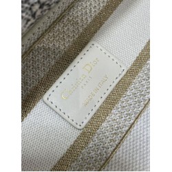 Replica Perfetta Borsa Christian Dior Medium Lady D-Lite con motivo ricamato latte  Imitazioni Fake