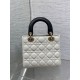 Replica Perfetta Dior Lady Dior My ABCDior Borsa piccola con manico superiore Nero/bianco Imitazioni Fake