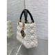 Replica Perfetta Dior Lady Dior My ABCDior Borsa piccola con manico superiore Nero/bianco Imitazioni Fake