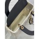 Replica Perfetta Dior Lady Dior My ABCDior Borsa piccola con manico superiore Nero/bianco Imitazioni Fake