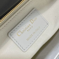 Replica Perfetta Dior Lady Dior My ABCDior Borsa piccola con manico superiore Nero/bianco Imitazioni Fake