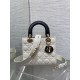 Replica Perfetta Dior Lady Dior My ABCDior Borsa piccola con manico superiore Nero/bianco Imitazioni Fake