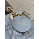 Replica Perfetta Dior Lady Dior My ABCDior Borsa piccola con manico superiore blu/grigio Imitazioni Fake