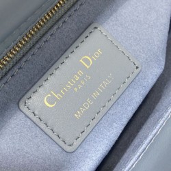 Replica Perfetta Dior Lady Dior My ABCDior Borsa piccola con manico superiore blu/grigio Imitazioni Fake