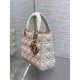Replica Perfetta Dior Lady Dior My ABCDior Borsa piccola con manico superiore rosa/bianco Imitazioni Fake