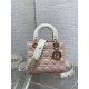 Replica Perfetta Dior Lady Dior My ABCDior Borsa piccola con manico superiore rosa/bianco Imitazioni Fake