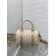 Replica Perfetta Borsa Dior Groove 20 in tela jacquard Dior Oblique beige Imitazioni Fake