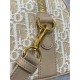 Replica Perfetta Borsa Dior Groove 20 in tela jacquard Dior Oblique beige Imitazioni Fake