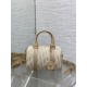 Replica Perfetta Borsa Dior Groove 20 in tela jacquard Dior Oblique beige Imitazioni Fake