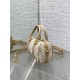 Replica Perfetta Borsa Dior Groove 16 in tela jacquard Dior Oblique beige Imitazioni Fake