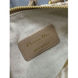 Replica Perfetta Borsa Dior Groove 16 in tela jacquard Dior Oblique beige Imitazioni Fake