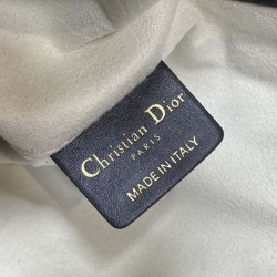 Replica Perfetta Borsa Dior Toujours Media Macrocannage Bianco/Nero Imitazioni Fake
