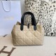 Replica Perfetta Borsa Dior Toujours Media Macrocannage Azzurro/Nero Imitazioni Fake