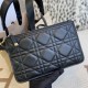 Replica Perfetta Borsa Dior Toujours Media Macrocannage Azzurro/Nero Imitazioni Fake