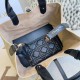 Replica Perfetta Borsa Dior Toujours Media Macrocannage Azzurro/Nero Imitazioni Fake