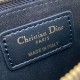 Replica Perfetta Borsa Dior Toujours Media Macrocannage Azzurro/Nero Imitazioni Fake