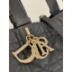 Replica Perfetta Borsa Tote Dior Toujours mini in Macrocannage nero Imitazioni Fake