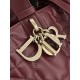 Replica Perfetta Borsa Dior Media Dior Toujours in Macrocannage bordeaux Imitazioni Fake