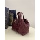 Replica Perfetta Borsa Dior Media Dior Toujours in Macrocannage bordeaux Imitazioni Fake