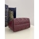 Replica Perfetta Borsa Dior Media Dior Toujours in Macrocannage bordeaux Imitazioni Fake