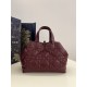 Replica Perfetta Borsa Dior Media Dior Toujours in Macrocannage bordeaux Imitazioni Fake