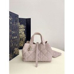Replica Perfetta Borsa Tote Dior Toujours mini in Macrocannage rosa Imitazioni Fake