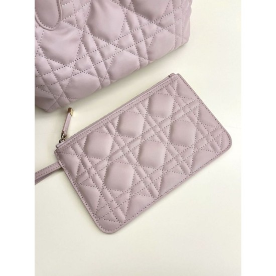 Replica Perfetta Borsa Tote Dior Toujours mini in Macrocannage rosa Imitazioni Fake