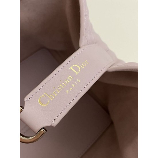 Replica Perfetta Borsa Tote Dior Toujours mini in Macrocannage rosa Imitazioni Fake